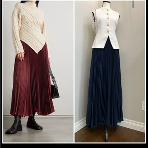 BITE STUDIO Plissé-Crepe Midi Skirt from Holts